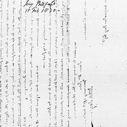 [Document, 1820 February 15]