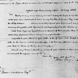 [Document, 1822 July 22]