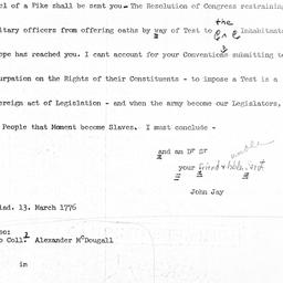 [Document, 1776 March 13]