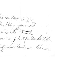[Document, 1674 October 31 ...