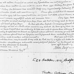 [Document, 1816 October 28]
