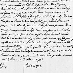 [Document, 1783 September 26]