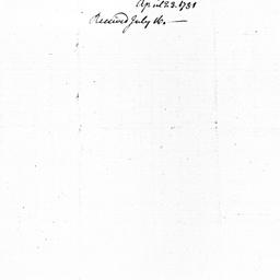 [Document, 1781 April 23]