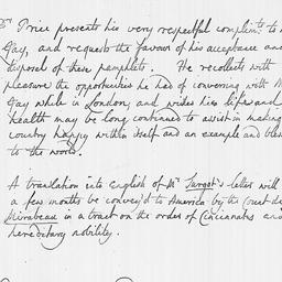 [Document, 1784 October 22]