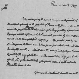 [Document, 1789 November 18]