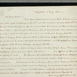[Document, 1821 July 16]