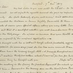 [Document, 1819 December 07]