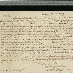 [Document, 1809 February 22]