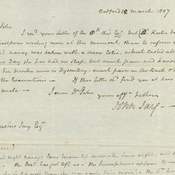[Document, 1807 March 12]