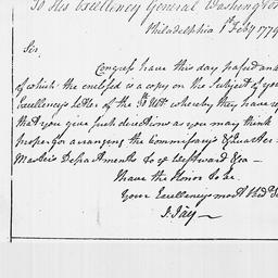 [Document, 1779 February 01]