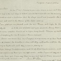 [Document, 1823 April 05]