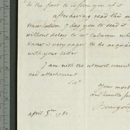 [Document, 1782 April 05]