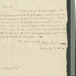 [Document, 1786 August 09]