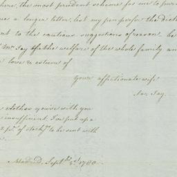 [Document, 1780 September 01]