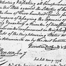 [Document, 1776 November 09]
