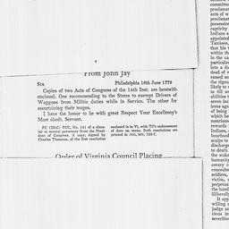 [Document, 1779 June 16]