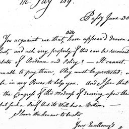 [Document, 1781 June 30]