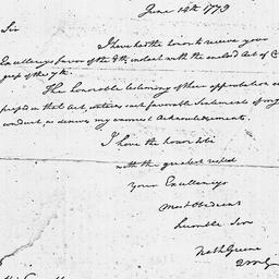 [Document, 1779 June 14]