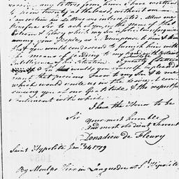 [Document, 1779 January 24]
