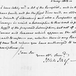 [Document, 1813 May 11]