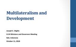 thumbnail for Multilateralism and Development FINAL AGjes.pdf