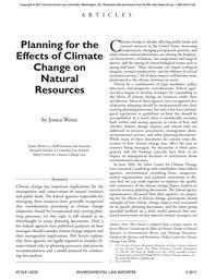 thumbnail for Wentz-2017-03-Planning-for-the-Effects-of-Climate-Change-on-Natural-Resources.pdf