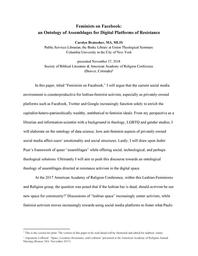 thumbnail for Bratnober - Feminists on Facebook - 2018.pdf
