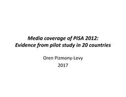 thumbnail for PizmonyLevy_Media coverage of PISA 2012 Evidence from pilot study in 20 countries_2017 II.pdf