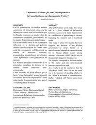 thumbnail for Erlandsen - Twiplomacia Chilena Es una Crisis Diplomática la Causa Gatillante para Implementar Twitter.pdf