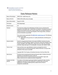 thumbnail for GRID3 COD - Health Areas v6.0 Data Release Notes.pdf