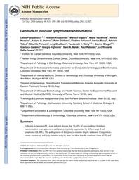 thumbnail for Pasqualucci L et al. Genetics of FL transformation Cell Rep 2014.pdf