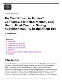 thumbnail for Do You Believe in Fairies_ Cabbages, Victorian Memes, and the Birth of Cinema_ Seeing Sapphic Sexuality in the Silent Era – Women Film Pioneers Project.pdf