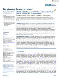 thumbnail for Geophysical Research Letters - 2026 - Wang - Multidecadal Changes in ENSO Drive a Substantial Decline in West Antarctic Sea.pdf