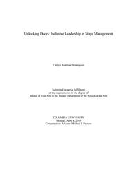 thumbnail for Unlocking Doors-Inclusive Leadership in Stage Management.pdf