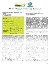 thumbnail for Philadelphia’s Community Green Schoolyards Program.pdf