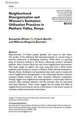 thumbnail for Winter et al. - 2019 - Neighborhood Disorganization and Women’s Sanitatio.pdf