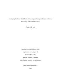 thumbnail for Baily_2017_Mental Health Needs of Unaccompanied Immigrant Children.pdf