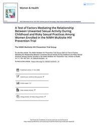 thumbnail for NIMH 2001 Women & Health 33 369.pdf