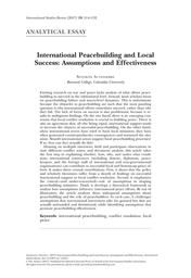 thumbnail for International Peacebuilding and Local Success - Severine.pdf