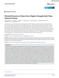thumbnail for Global Change Biology - 2025 - Ma - Planted Forests in China Have Higher Drought Risk Than Natural Forests.pdf