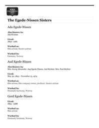 thumbnail for Egede-Nissen Sisters_WFPP.pdf