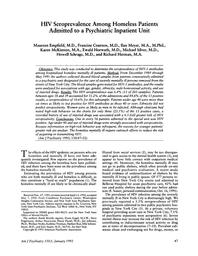 thumbnail for HIV seroprevalence among homeless patients admitted to a psychiatric inpatient unit.pdf