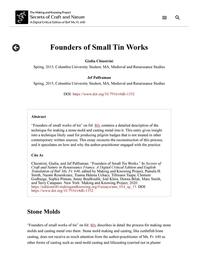 thumbnail for ann_014_sp_15_ChiostriniPalframan_FoundersofSmallTinWork.pdf