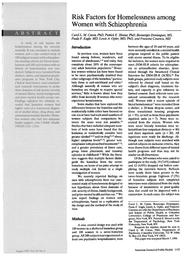 thumbnail for Risk factors for homelessness among women with schizophrenia.pdf