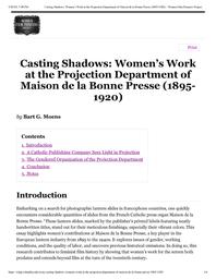 thumbnail for Casting Shadows_ Women’s Work at the Projection Department of Maison de la Bonne Presse (1895-1920) – Women Film Pioneers Project.pdf