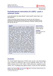 thumbnail for LGBTQ + Youth Psychotherapeutic Interventions Systematic Review_Journal of LGBT Youth.pdf