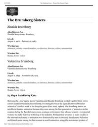 thumbnail for The Brumberg Sisters – Women Film Pioneers Project.pdf