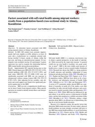 thumbnail for Factors associated with self-rated health among migrant workers-- Results from a population-based cross-sectional study in Almaty, Kazakhstan.pdf