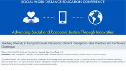 thumbnail for SWDE 2018_Counselman-Carpenter_Marquart_Garay_Teaching diversity in the synchronistic classroom.pdf