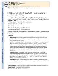 thumbnail for Kim_Childhood maltreatment, stressful life events, and alcohol craving in adult drinkers.pdf